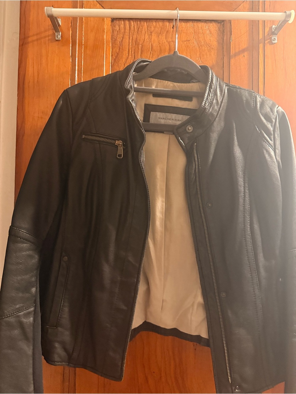 Marc New York by Andrew Marc Black Leather Moto Jacket